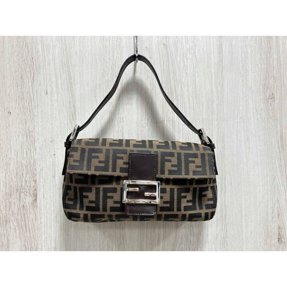FENDI Zucca Zucchino Mamma Bucket Brown Bag